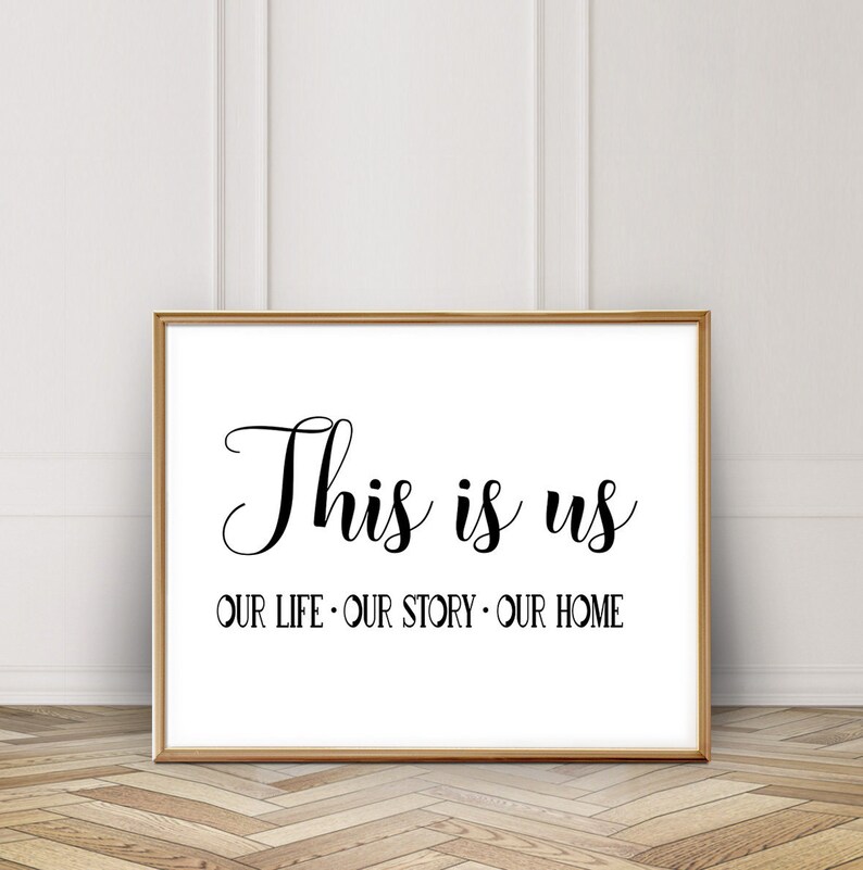 This Is Us Printable Poster Print Home Decor Family Sign Etsy