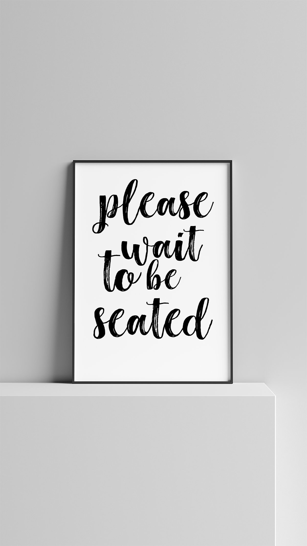 Please Wait to Be Seated Funny Bathroom Wall Art Printable | Etsy