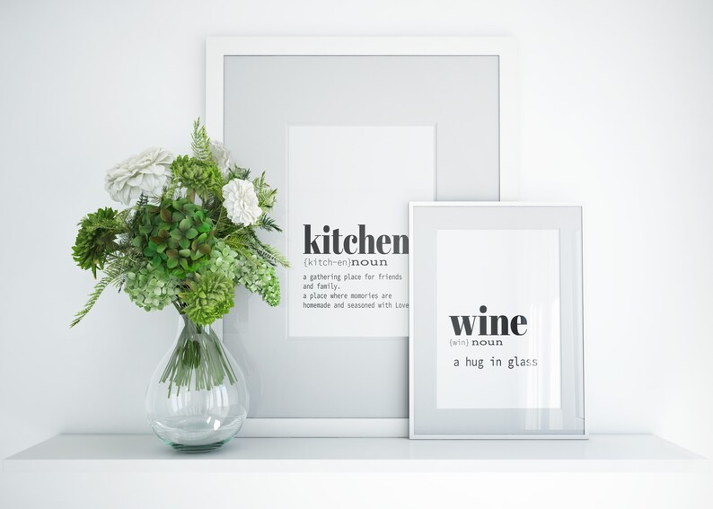 Wine Definition Dictionary Art Print Poster Printables Etsy