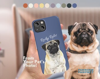 Custom Pet Phone Case Using Pet Photo + Name Custom Dog Phone Case Custom Cat Phone Case Personalized Phone Case Cat iPhone Case