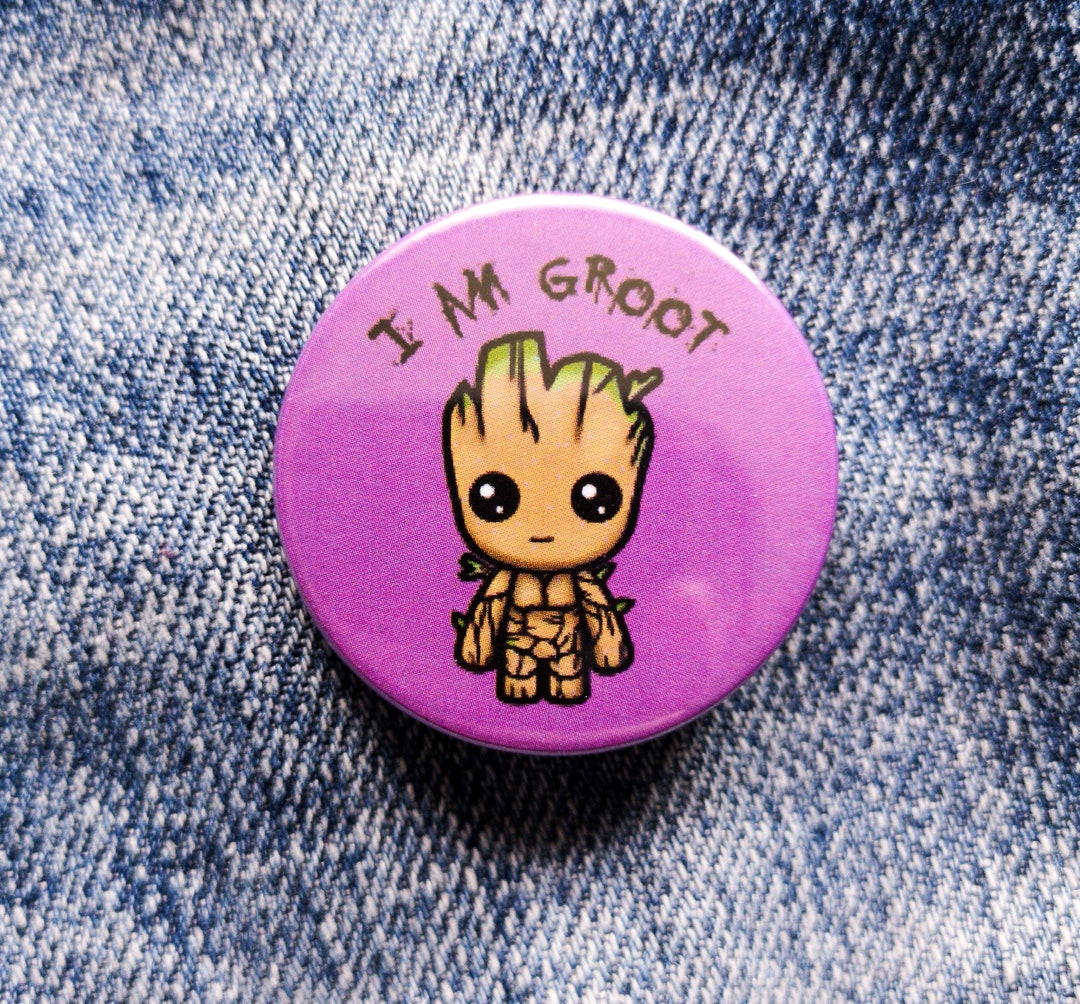 Baby Groot Pin Button Badge I Am Groot 38mm - Etsy UK