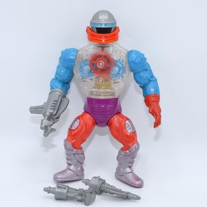 1985 He-Man ROBOTO Masters of the Universe, 6&quot; Action Figure, MOTU, Vintage original