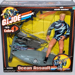 GI Joe Ocean Assault Playset: 12&quot; Action Figure, Wet Suit, Missile Launcher, Hasbro, Military 1 6 scale