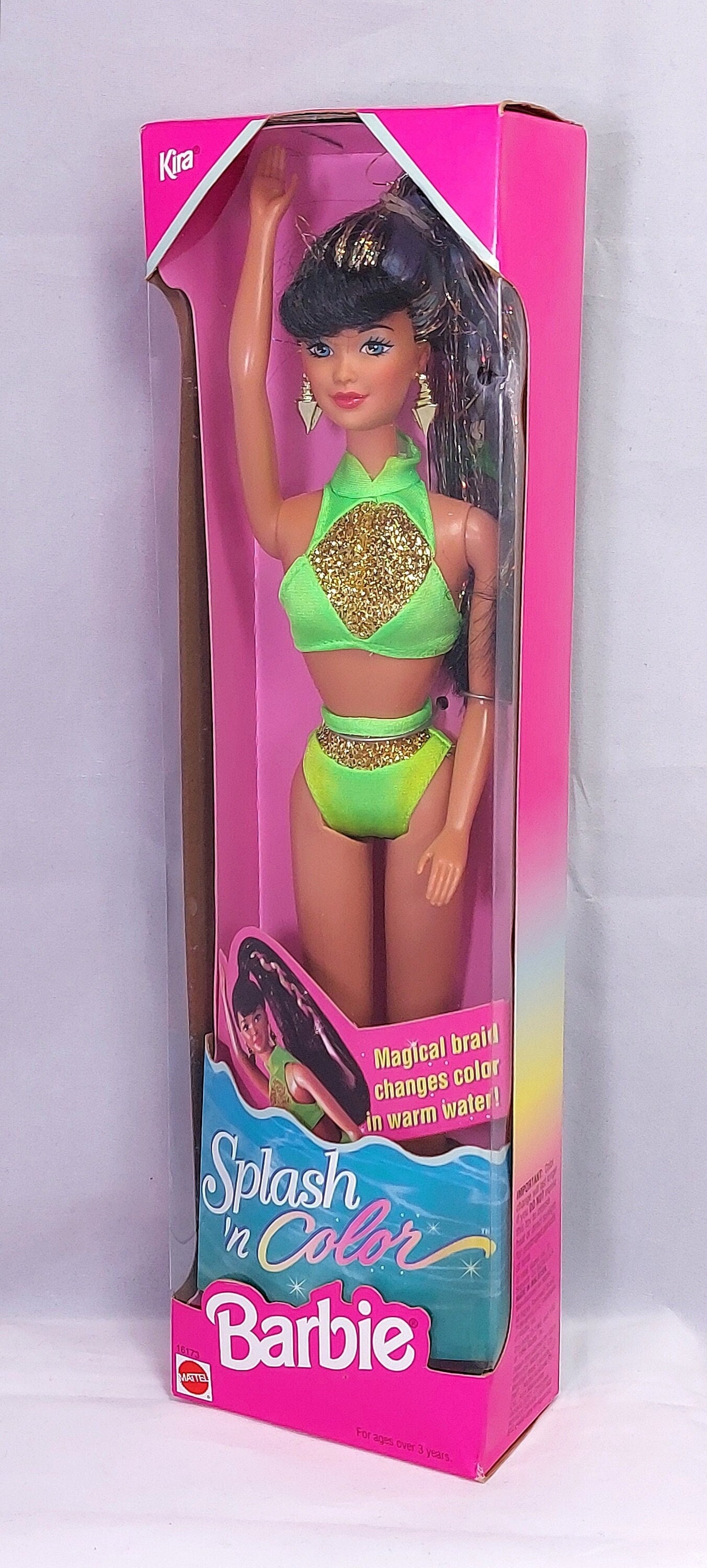 Splash N Color KIRA Barbie Doll With Color Change Hair Braid 16173 Vintage Mattel 1996 Collectible 90s Doll New in Sealed Box Etsy