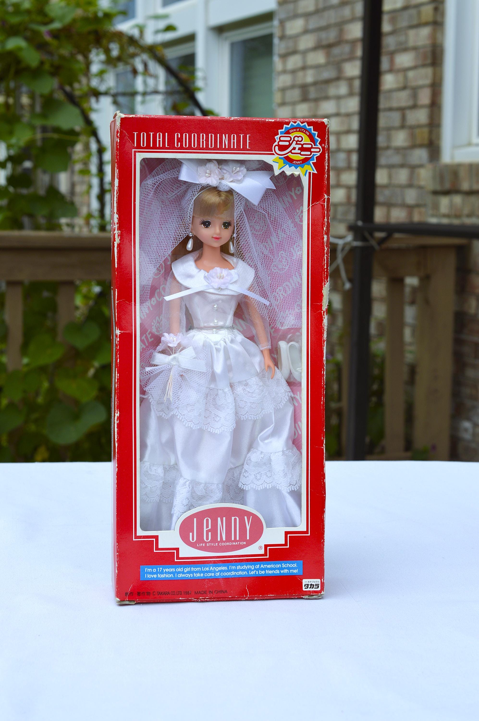 Vintage 1981 Takara Jenny Bride Doll, Japan Import Licca Chan