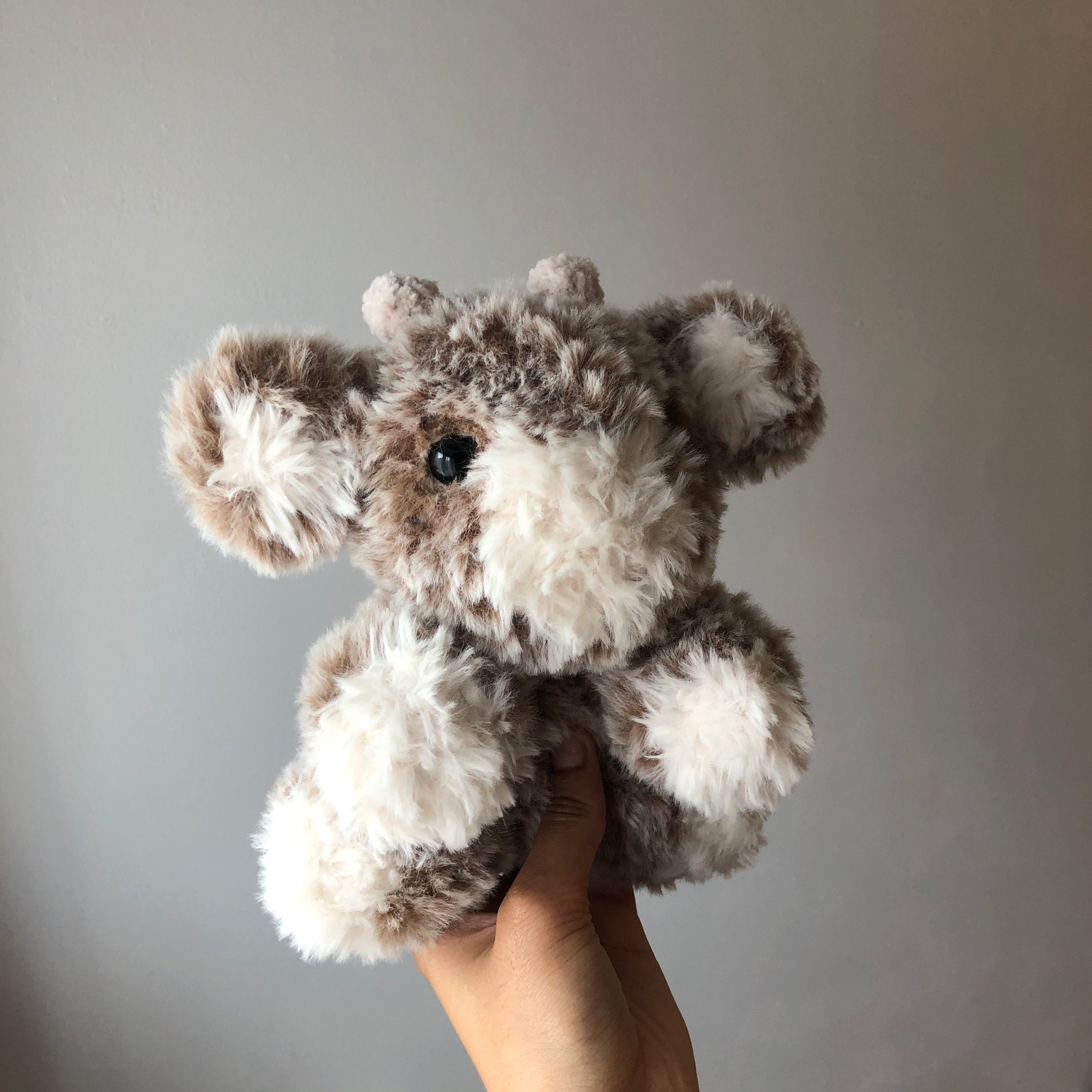 Fluffy Mini Highland Cow - Sable, Crochet Cow, Crochet Highland