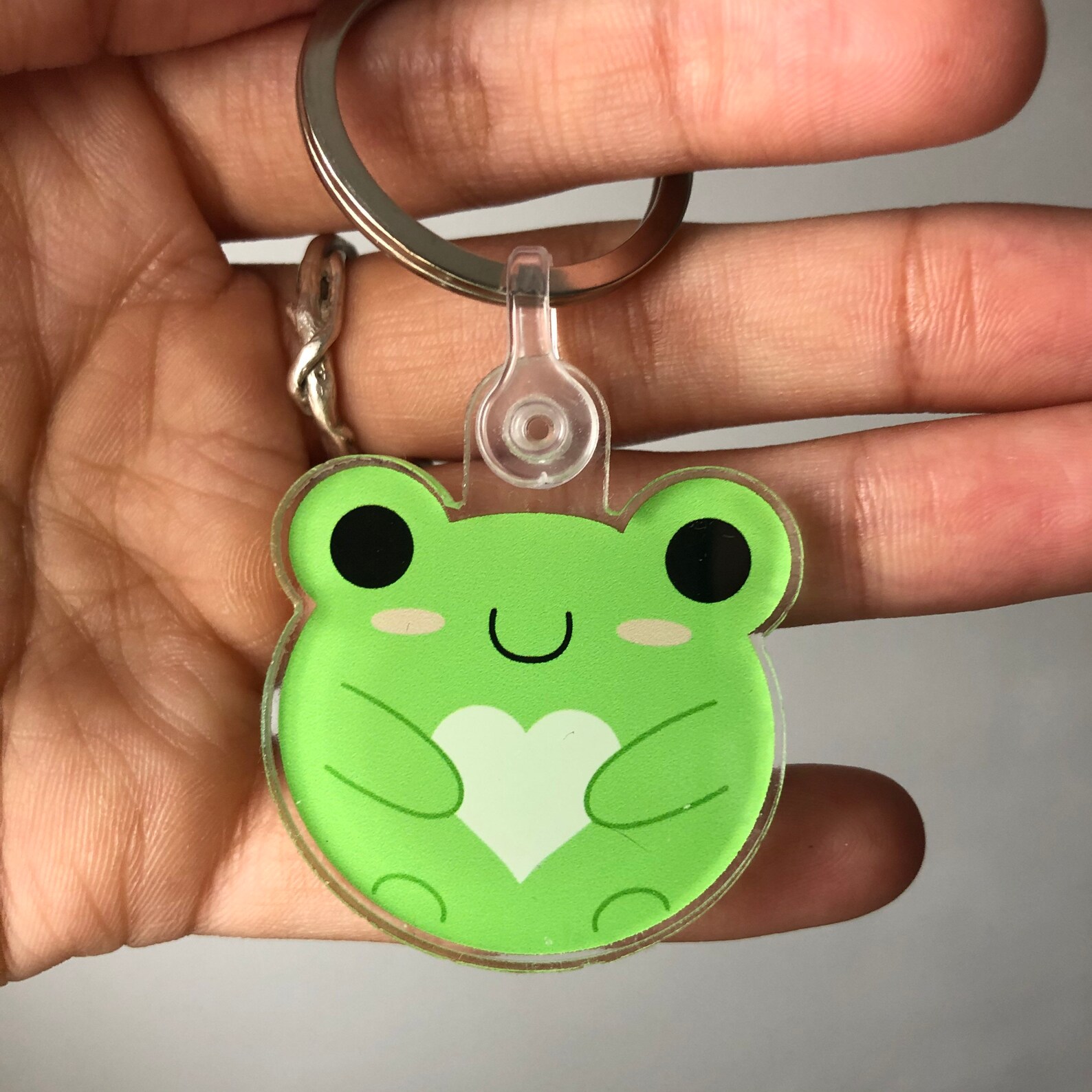 Froggy Keyring Acrylic Keyring Cute Frog Keyring Frog Etsy UK