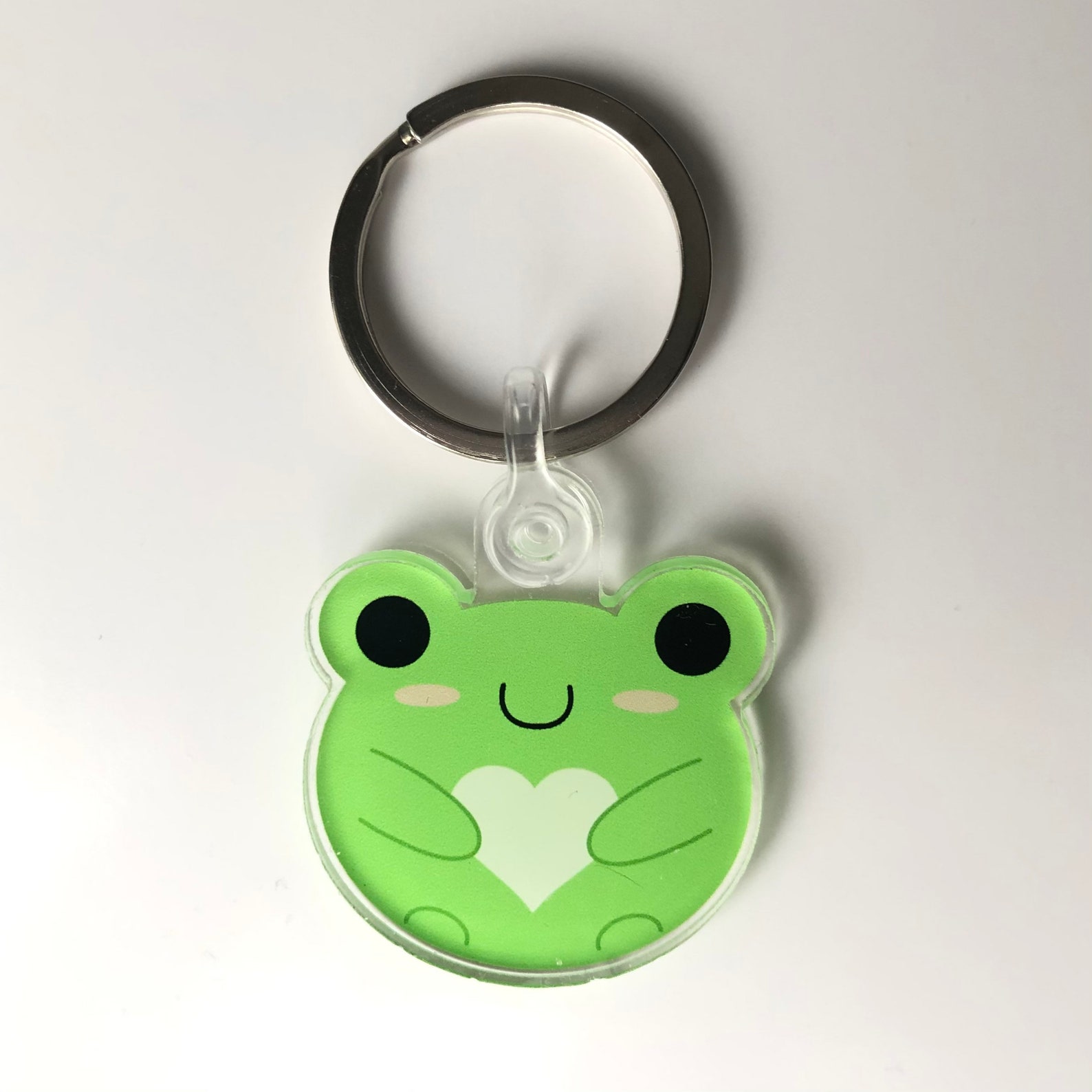 Froggy keyring acrylic keyring cute frog keyring frog Etsy