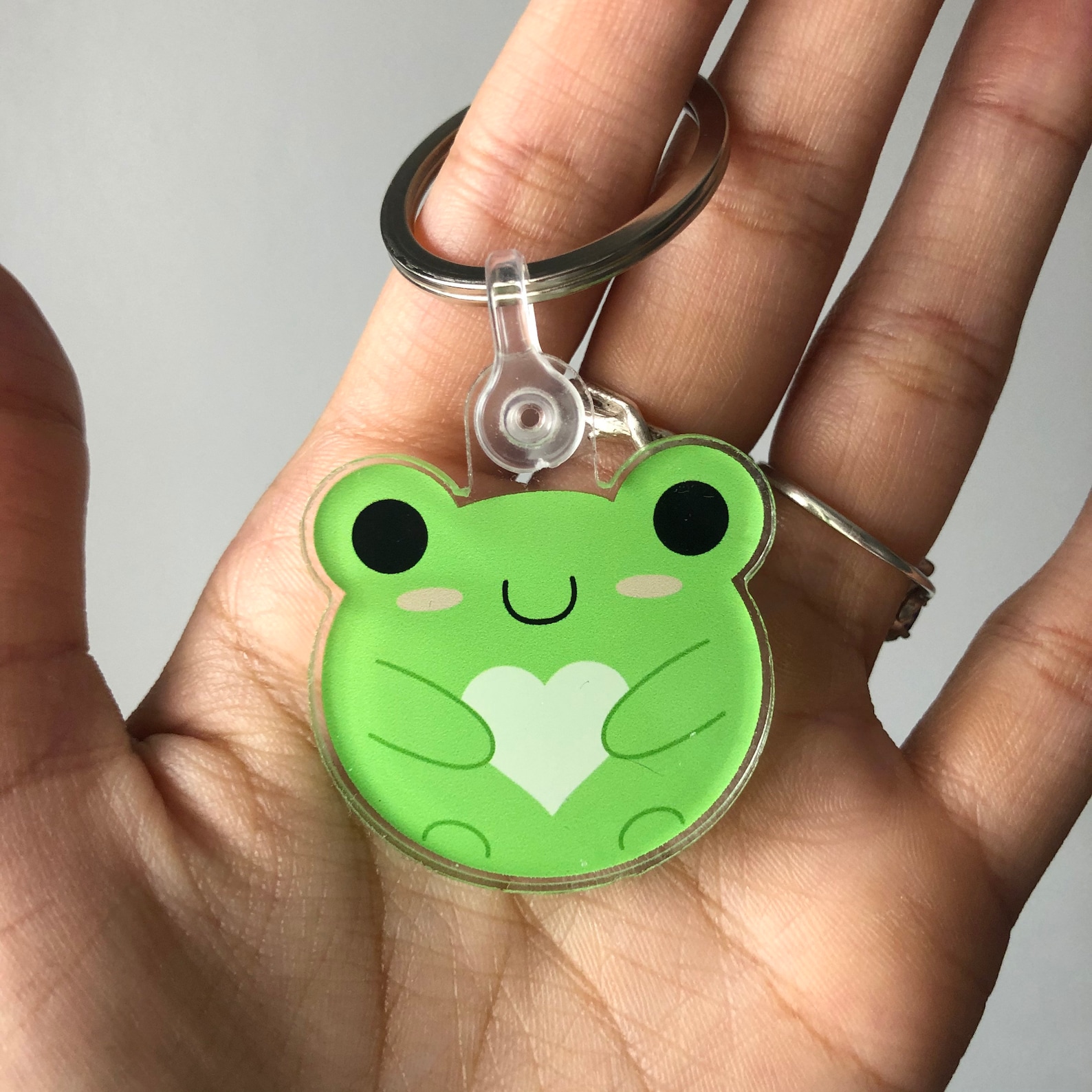 Froggy Keyring Acrylic Keyring Cute Frog Keyring Frog Etsy UK
