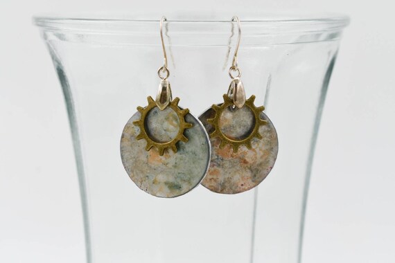 Artisan earrings outlet mixed metal
