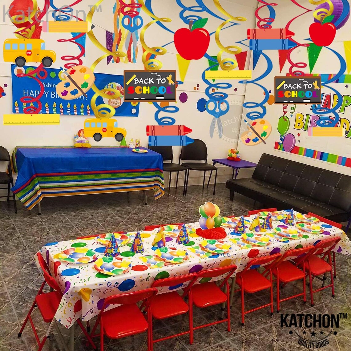 Back To School Decorations Hanging Swirls Pack of 46 Back Etsy