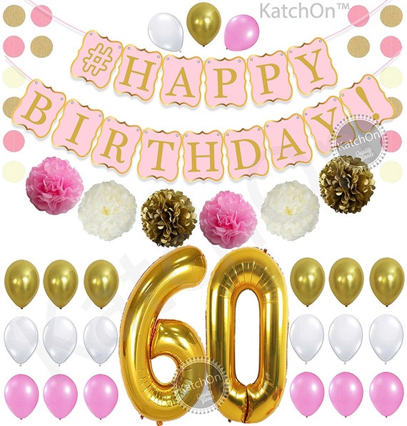 Pink 60th Birthday Decorations Party Kit Etsy