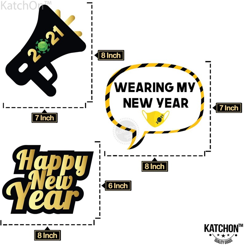 New Years Photo Booth Props 2021 Pack of 26 2021 Photo Etsy