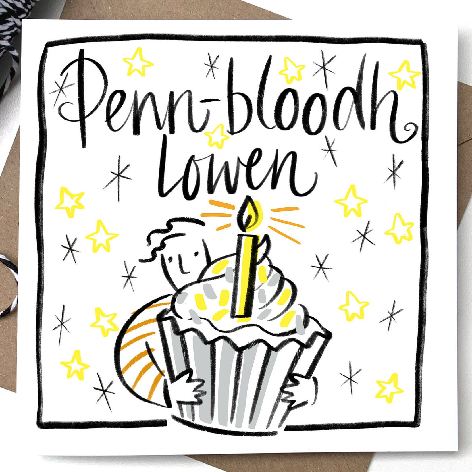 Cornish Language Birthday Card Pennbloodh Lowen Cornish Etsy UK