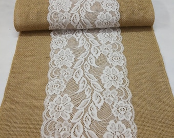 White lace Table Runner,Burlap Table Runner,Holiday Table Runner Wedding,Wedding Decor Bridal,runners for wedding, burlap wedding HD24