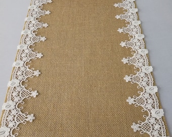 Toile de jute, chemin de Table moderne rustique du foyer, vacances Table chemin de mariage, de mariée mariage Decor, coureurs pour mariage, toile de jute mariage DC25