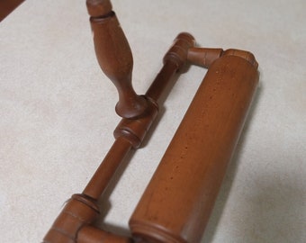Vintage French Wooden Dough Rolling Pin with Handle