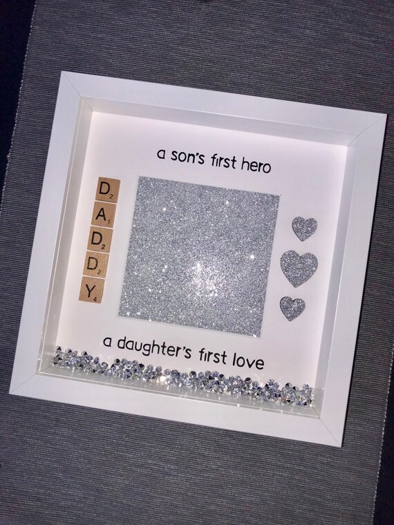dad a son's first hero a daughter's first love frame