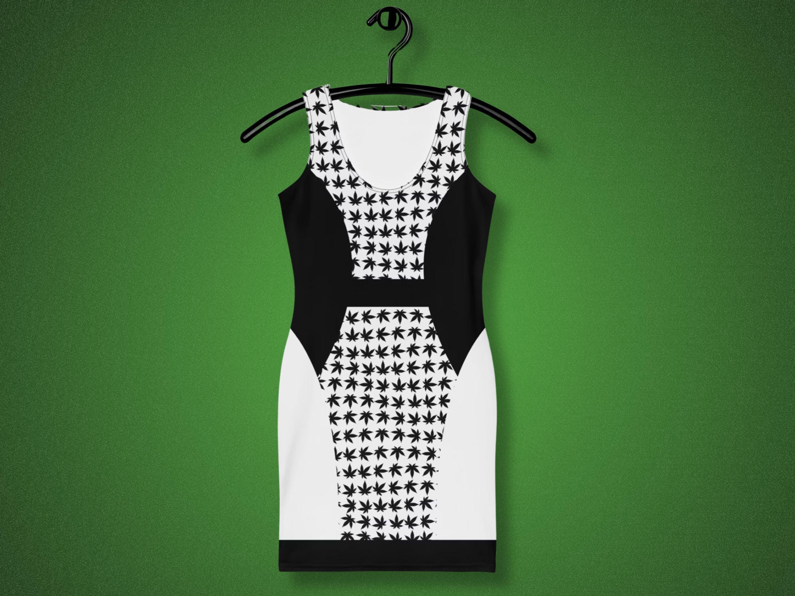 green and white bodycon dress Coeur Sports - Green/Cream Striped Dress