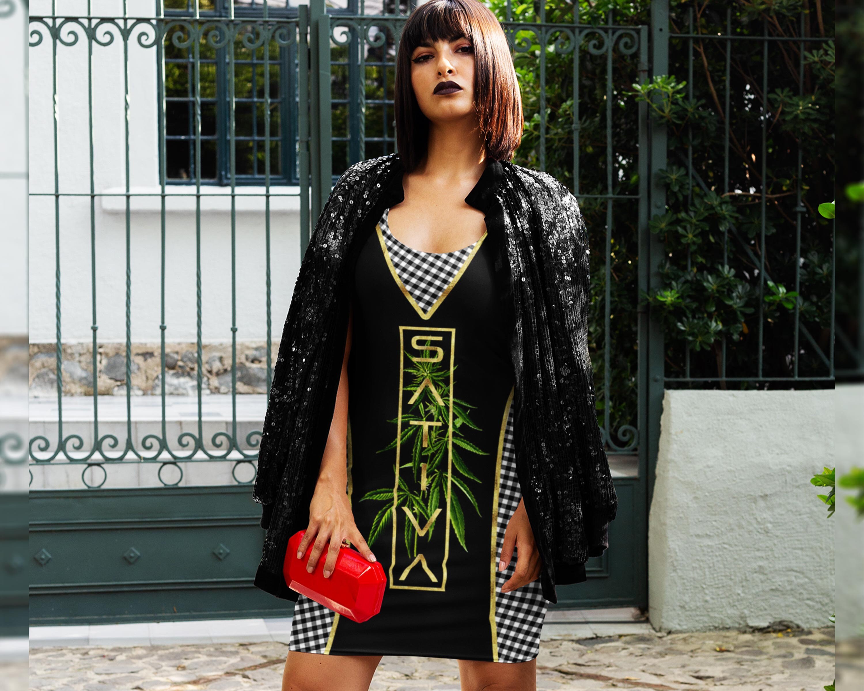 marijuana leaf dress