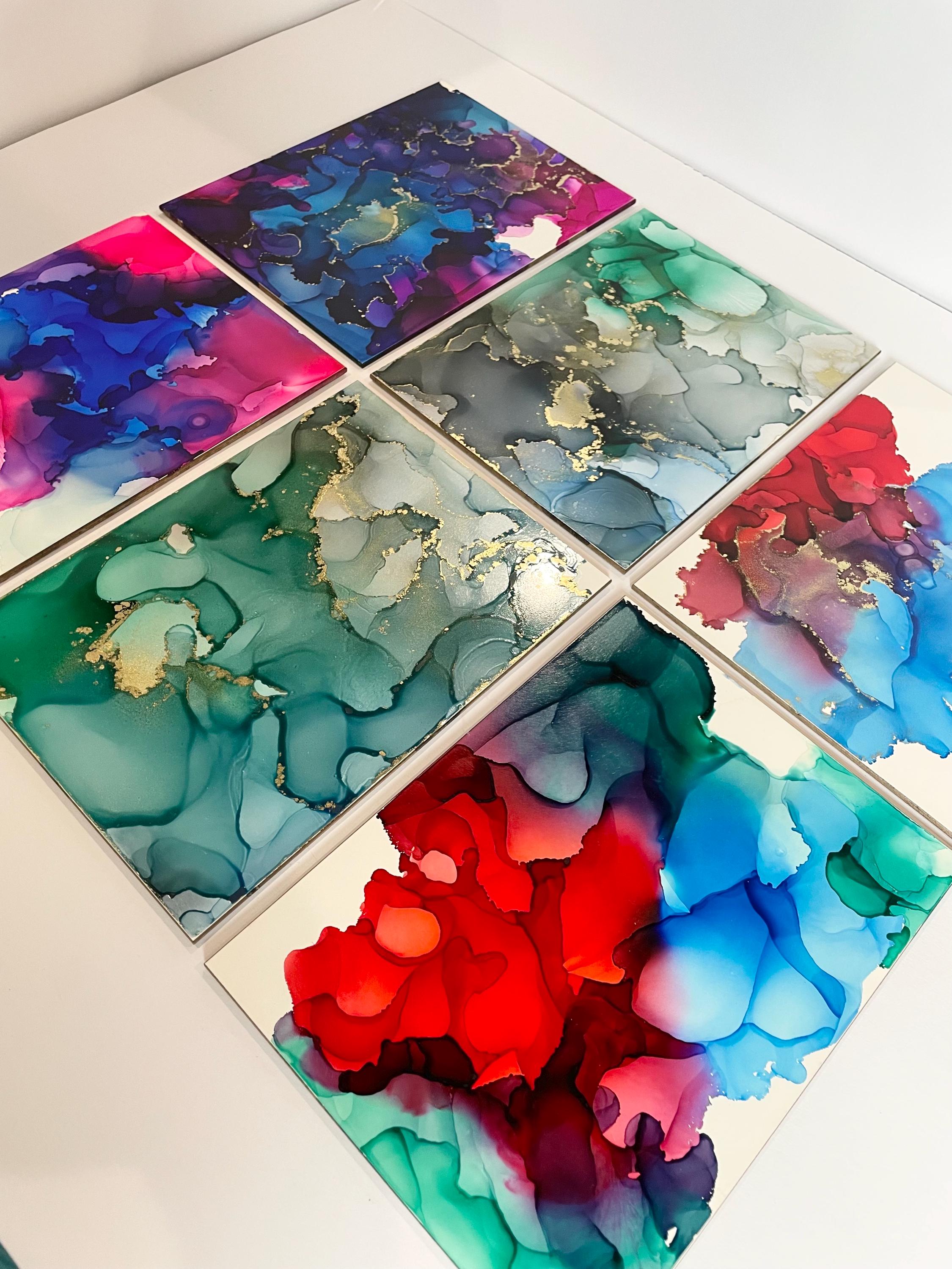 6”x8” Individual Alcohol Ink Paintings (first Set) - Etsy