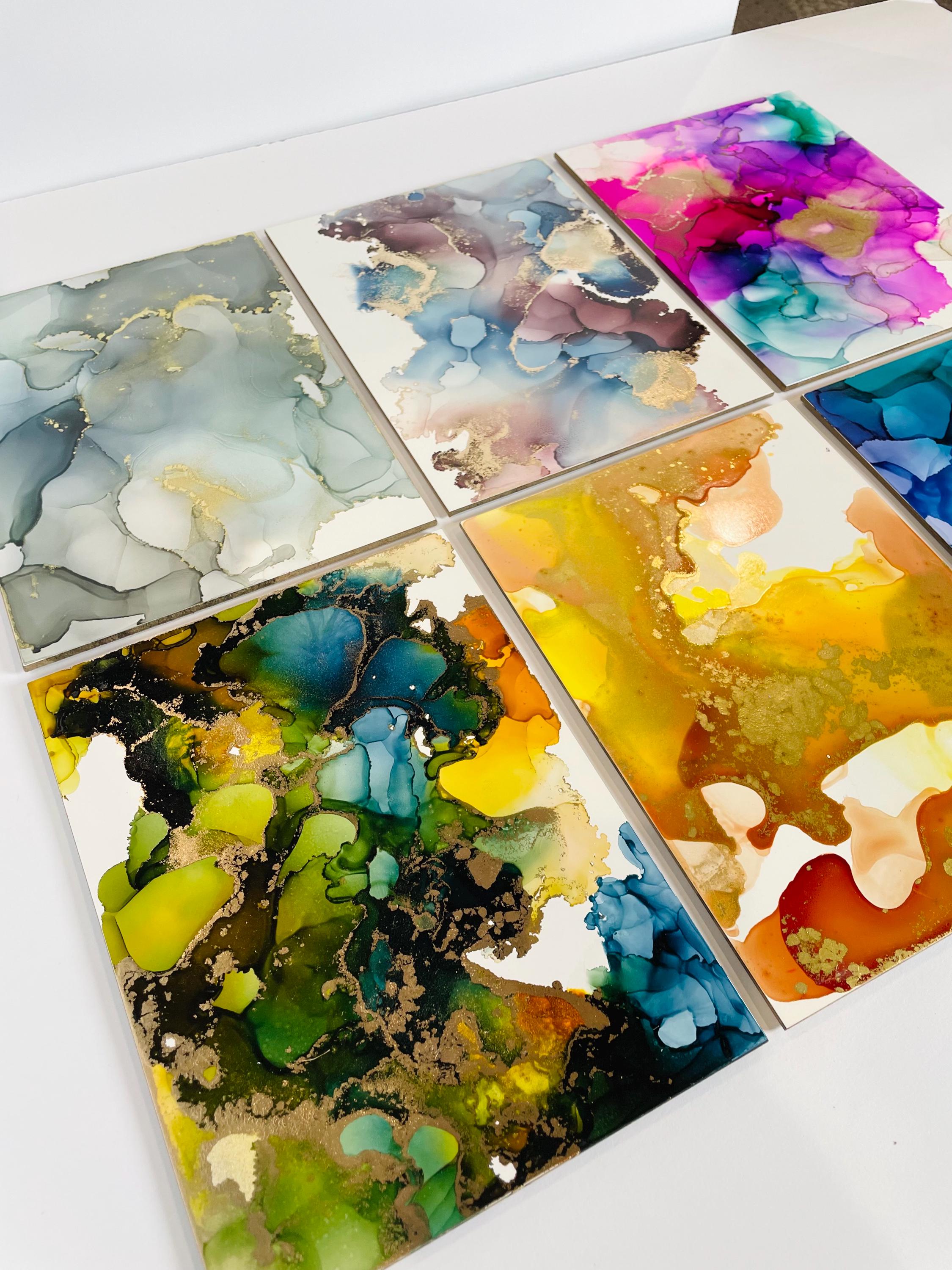 6”x8” Individual Alcohol Ink Paintings (second Set) - Etsy
