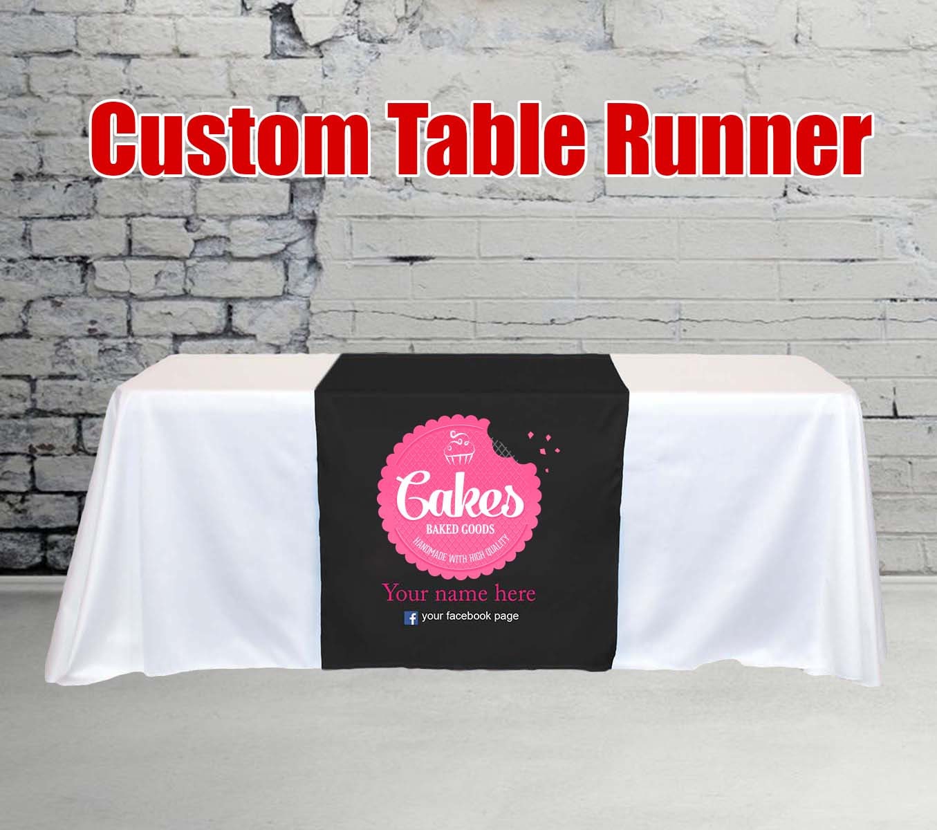 Custom Logo Table Runner Custom table runner with your logo Etsy