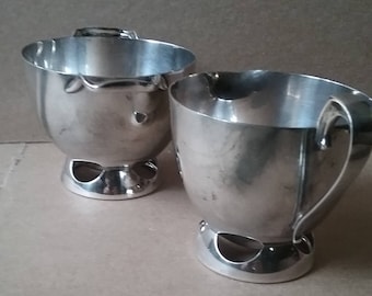 Kirk & Son Sterling Silver Creamer and Sugar