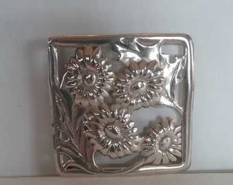 Sterling Silver Flower Brooch