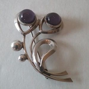 Sterling Silver Denmark Brooch