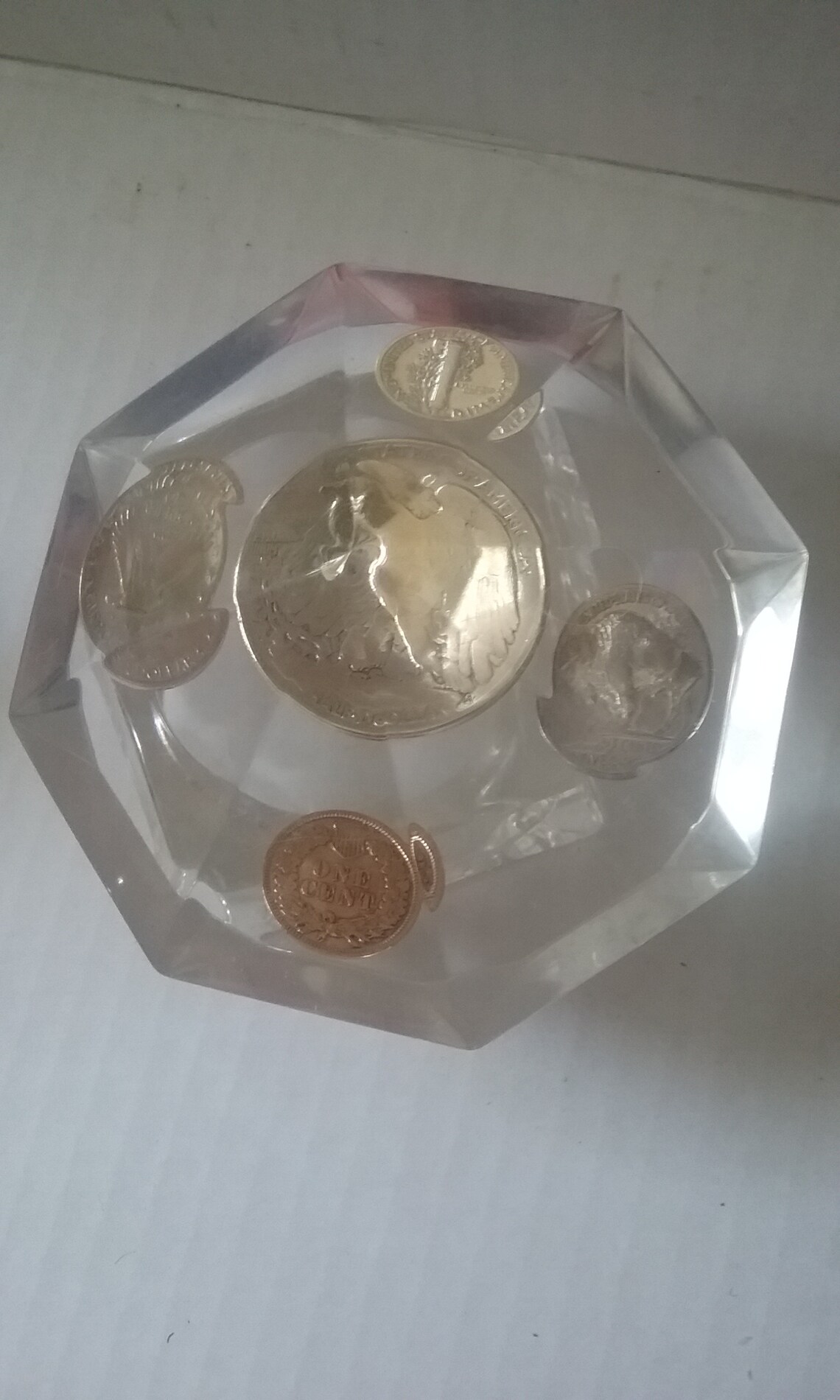 Five American Antique Coin Paperweight Etsy