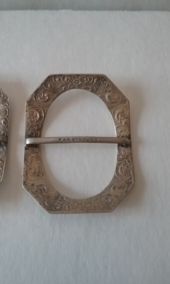 Sterling Silver Buckles Antique - image 8