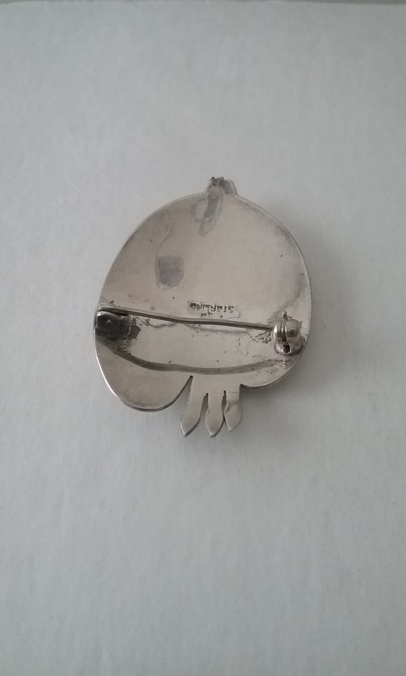 Enamelled Painters Palette Sterling Silver Pin - image 7