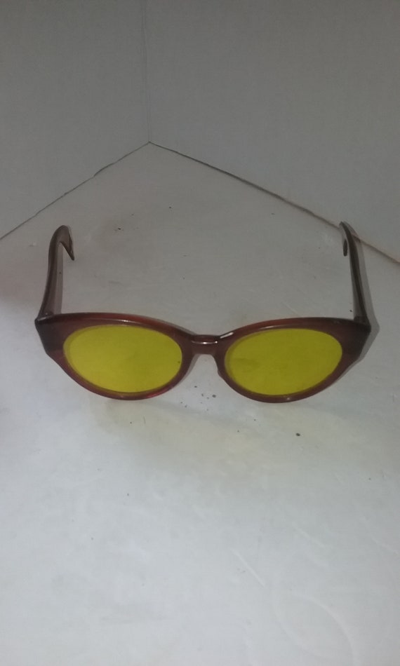 Vintage Yellow Tint Glasses made in Germany Gem