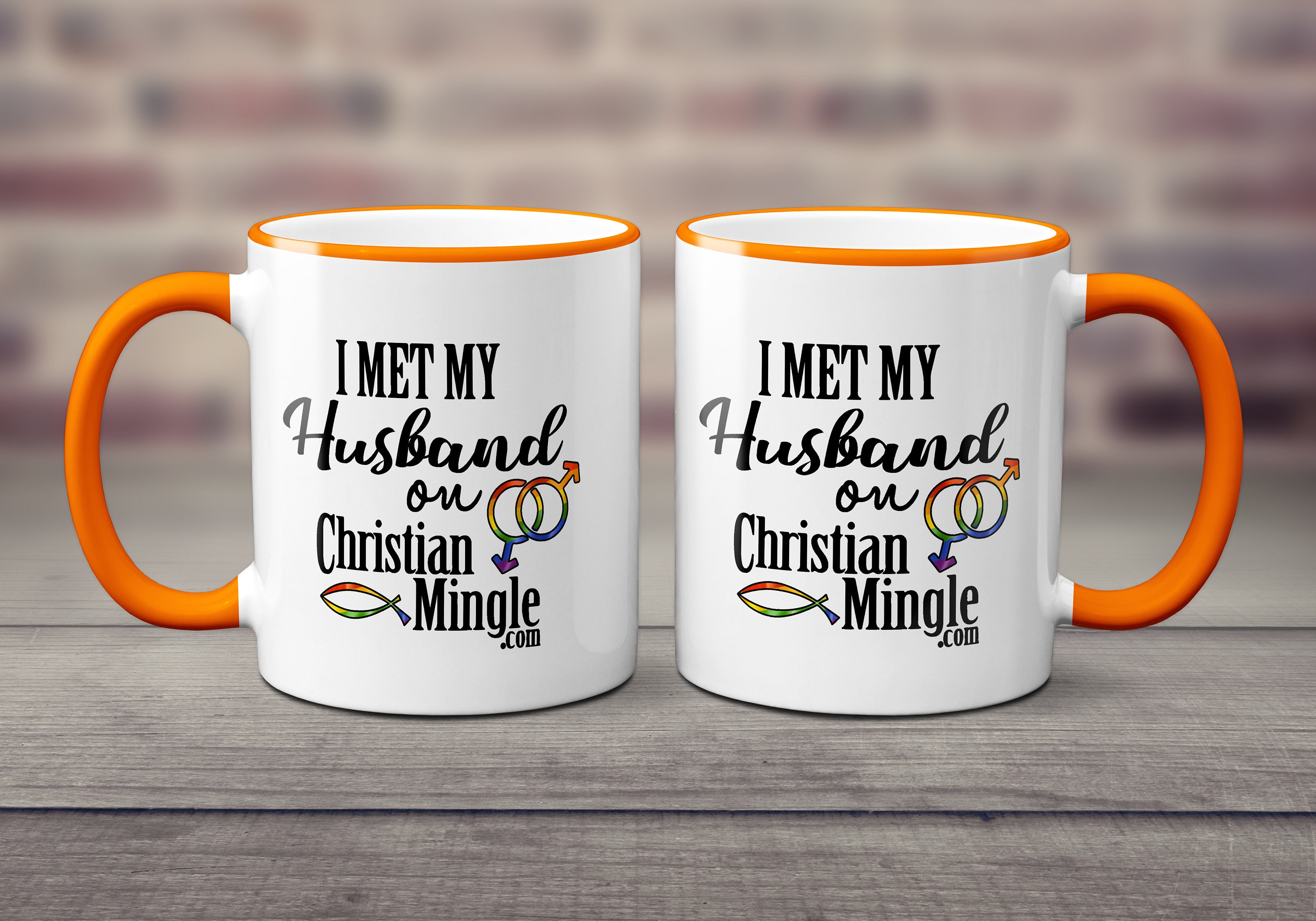 Christian Mingle Mug LGBT Mug Husband Custom Coffee pic