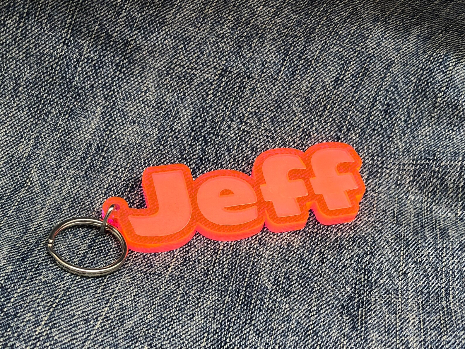 Custom designed laser cut acrylic keychain / zipper pull Etsy