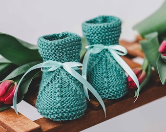 Knitting instructions baby shoes "Emily" for 0 - 3 months - in PDF format German