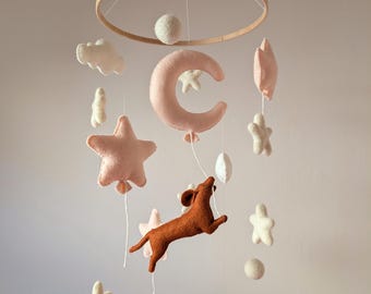 Dachshund Baby Mobile, Sausage Dog Nursery Decor
