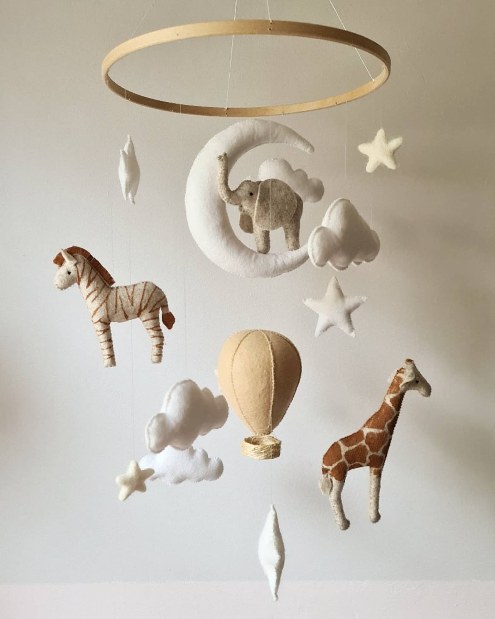 Day Dreamer, Gender Neutral Safari Baby Mobile, Safari Crib Mobile