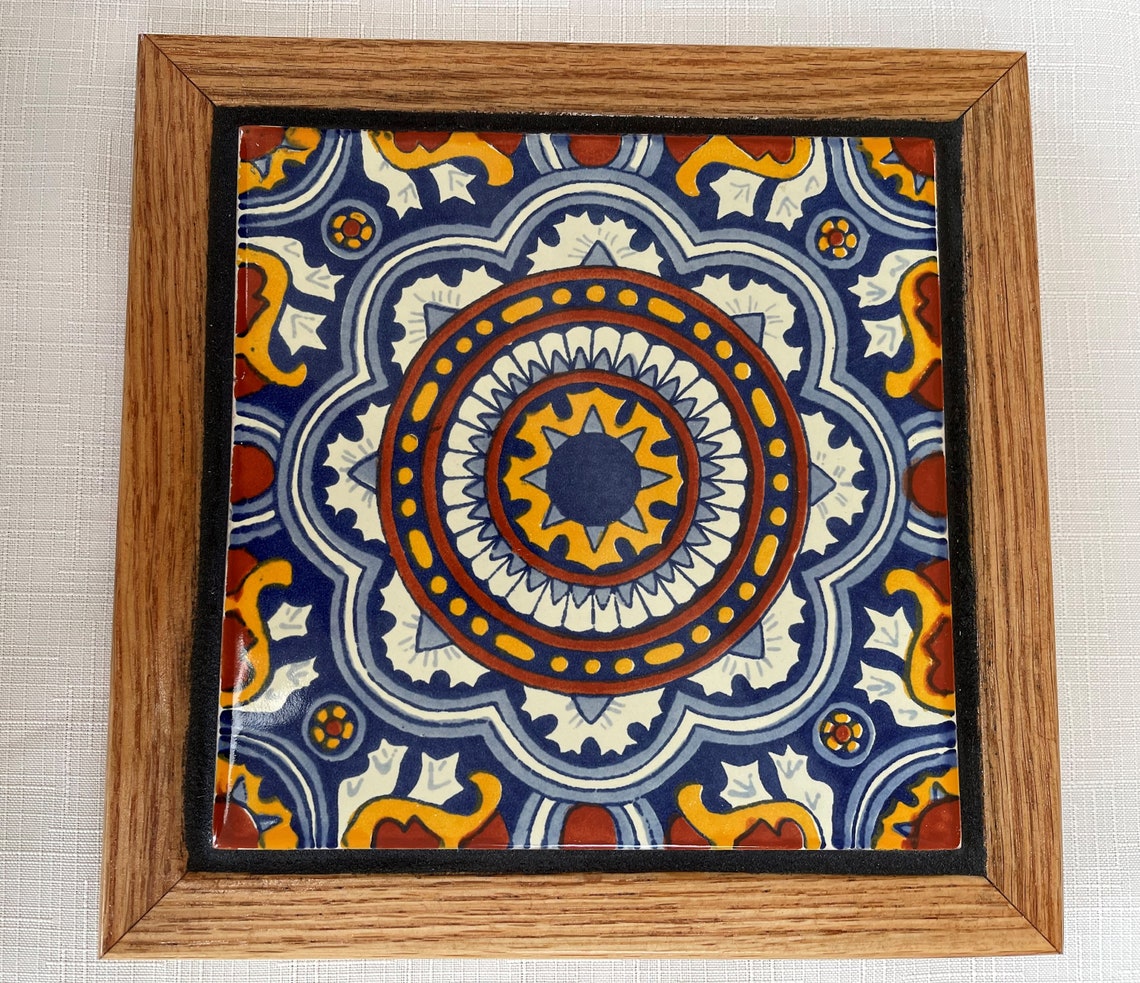 Trivet Handcrafted Oak Wood Frame 8x8 outside Etsy