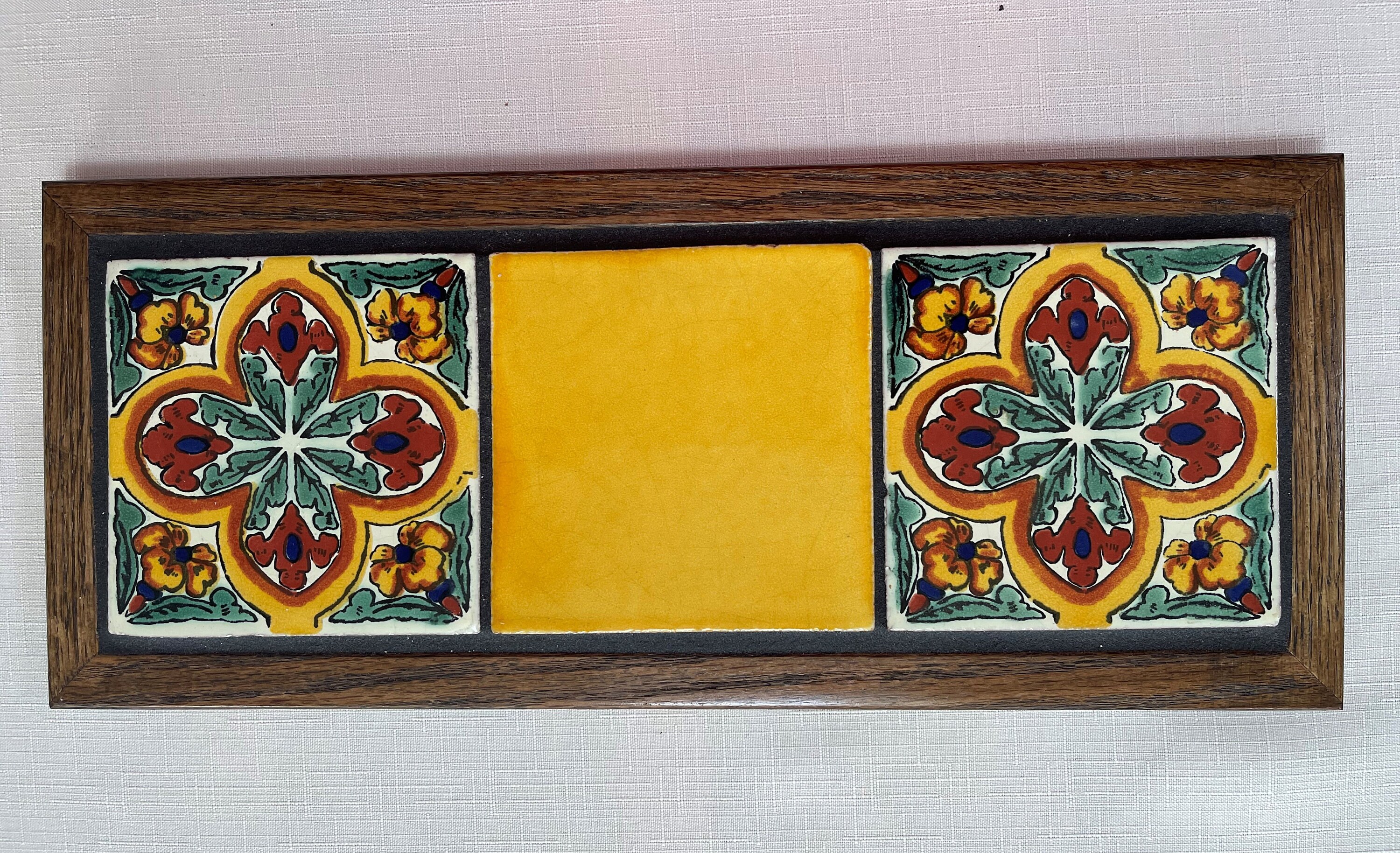 Trivet Handcrafted Oak Wood Frame 14 1/2 X 6 Etsy