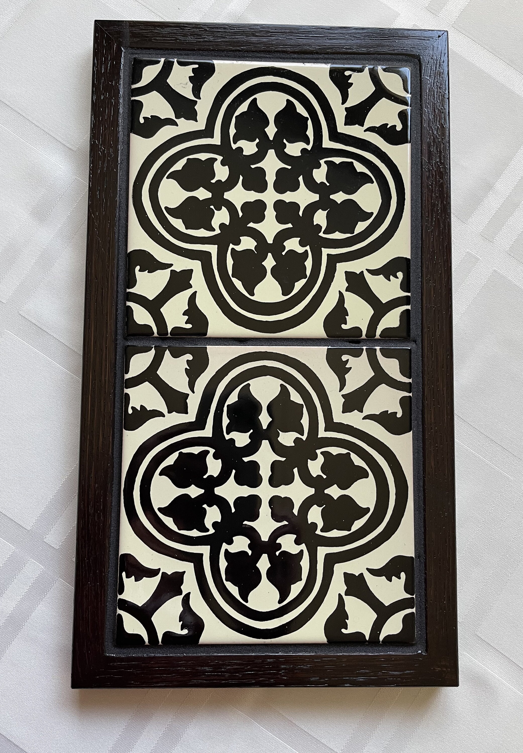 Tin Rivet Frame Trivet Handcrafted Oak Wood Frame - 14