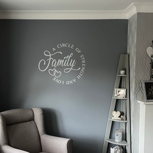 Family… a circle of strength and love  vinyl stickers, decals