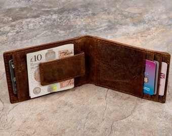 Money Clip Wallet Etsy - leather money clip wallet for men handmade premium quality real 100 percentage leather with giftbox
