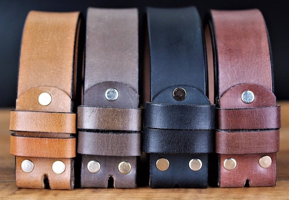 Cinturones de cuero para hombre Real Nuevo Genuino Hebilla Tamanos de pantalones Marron Negro Tan Jeans Cuero GENUINO de alta calidad 100 Cuero CORREA SOLAMENTE Etsy Espana