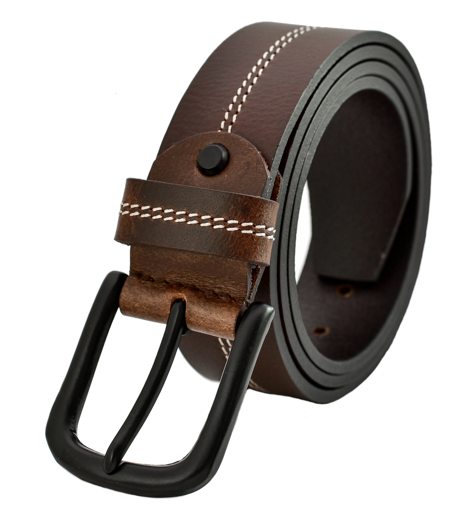 Mens Genuine Leather Belt Belts With Double Stitching Quality Etsy UK