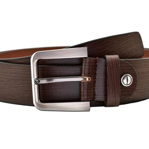 Mens Genuine Leather  Belt Belts With Strong Silver Buckle Enclosed in an Elegant Gift Box # 100% Leather# 1st CLASS