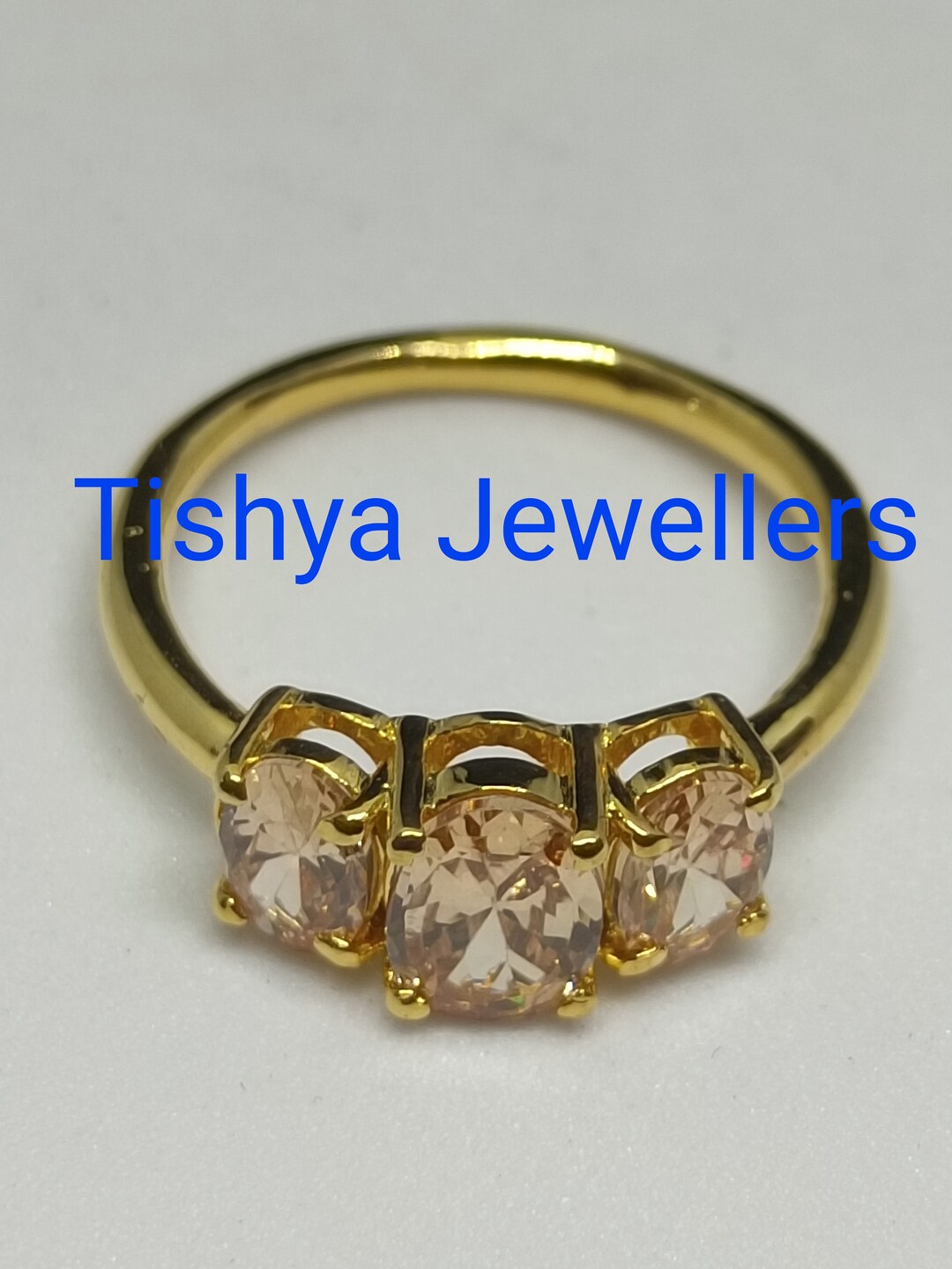 14k Gold Simulated Morganite Ring, Oval Cut Sterling Silver Band - Etsy