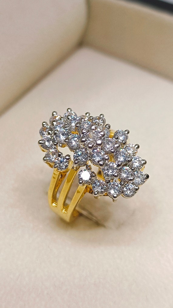Bague En Or Jaune 14k Avec Diamant Simulé 2 Ct Ronde - Argent Sterling 925, Taille Sur Mesure