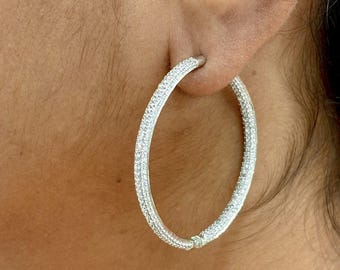 Boucles D'oreilles Pendantes à Levier - 2 Carats De Diamants Simulés Plaqué Or 925 - Fait Main En Inde